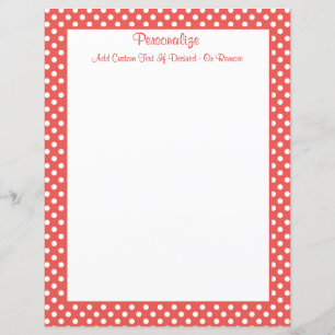 Retro Red & White Polka Dot Mönster personalize