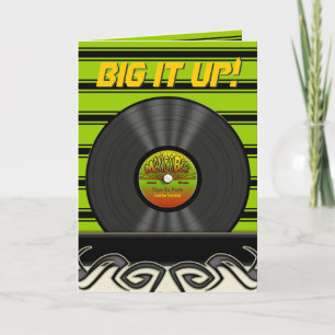 Retro Reggae Vinyl Record Personlig Cards Kort