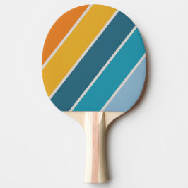 Retro Regnbåge Feta Ränder Pingisracket