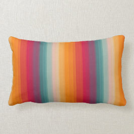 Retro regnbåge görat randig mönster lumbarkudde