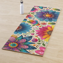 Retro regnbåge Hippie Blommig