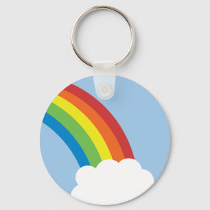 Retro regnbåge Keychain för 80-tal Nyckelring