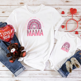 Retro-regnbåge och mig Matcha Valentine Shirts T Shirt