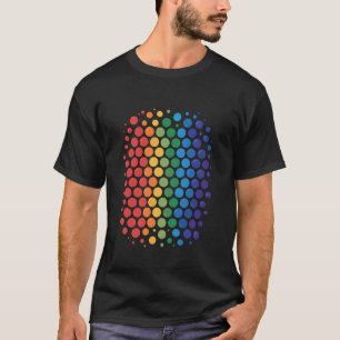 Retro regnbåge Rasterpunktsgaller T Shirt