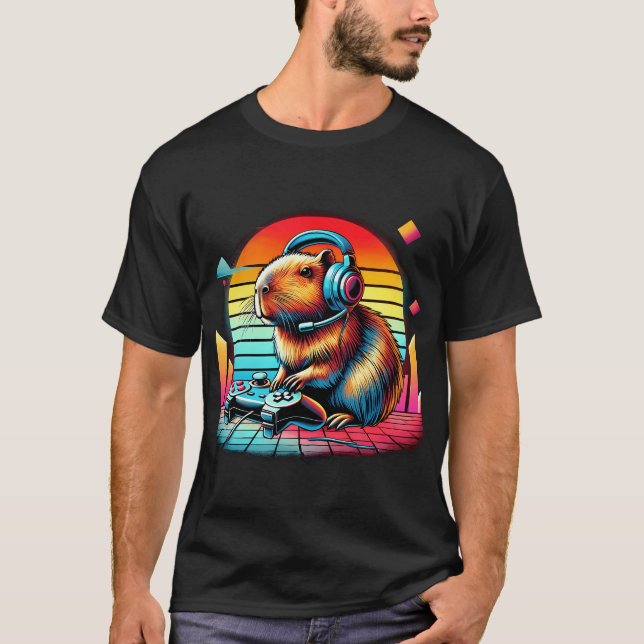 Retro regnbåge tropisk fisk t shirt (Framsida)