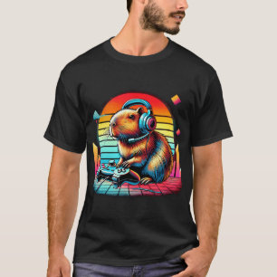 Retro regnbåge tropisk fisk t shirt