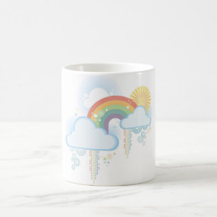 Retro regnbågemugg kaffemugg