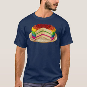 Retro regnbågetårta tee shirt