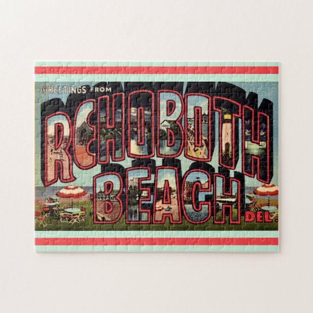 Retro Rehoboth Beach 11x14 Pussel (Horisontell)