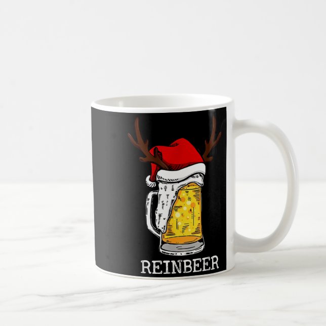 Retro Reindeer Winedeer Reinbeer Matching Couples  Kaffemugg (Höger)