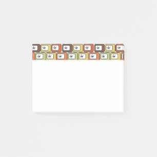 Retro rektanglar med stjärnexplosioner post-it block