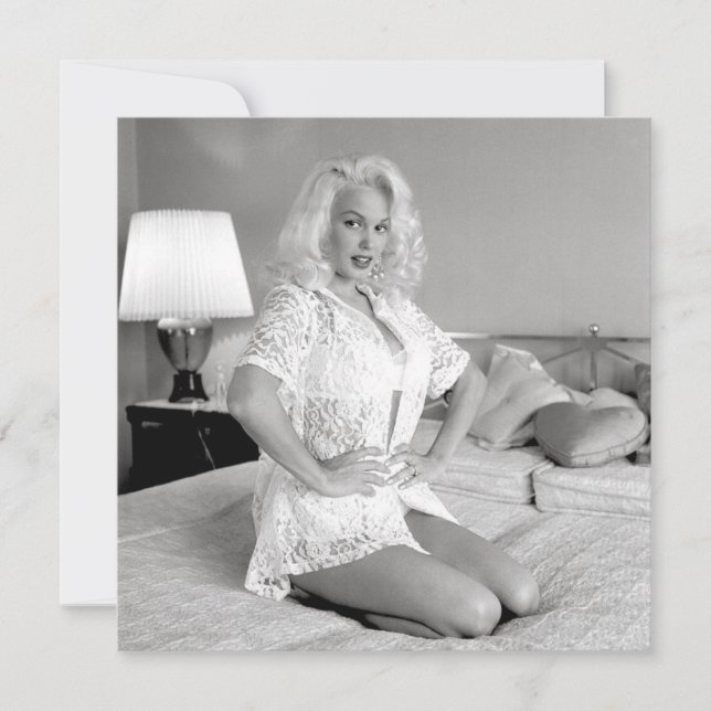 Retro "Relaxing on the Bed" Note Card Anteckningskort (Framsida)