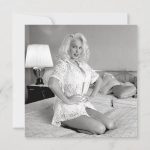Retro "Relaxing on the Bed" Note Card Anteckningskort