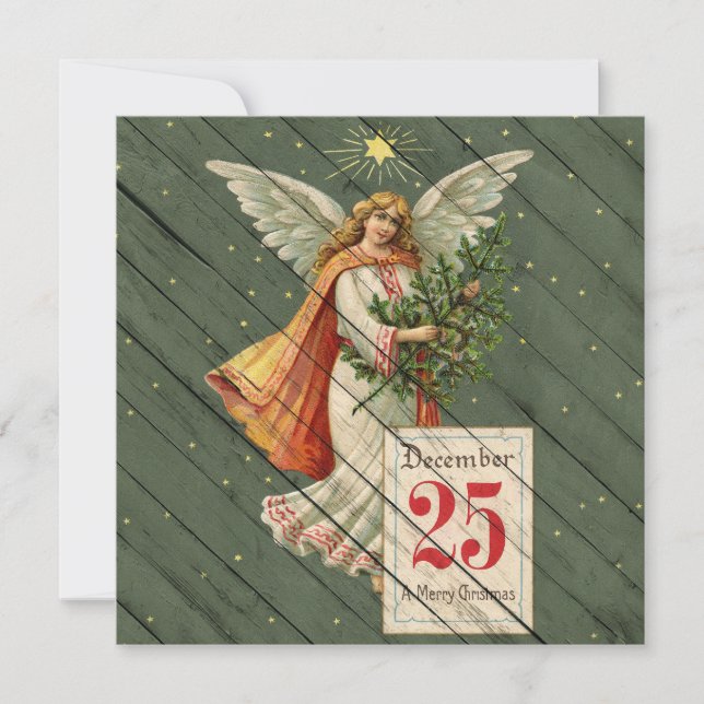 Retro
 | Religiösan Vintage jul Julkort (Framsida)