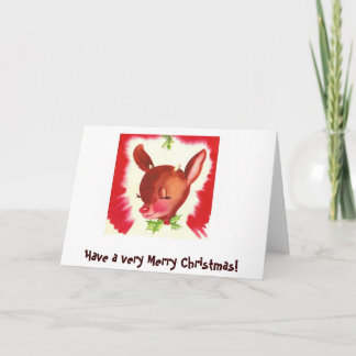 Retro renchristmas-kort helgkort