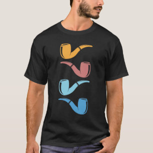Retro Rensning av färgade Rör Rökare T Shirt