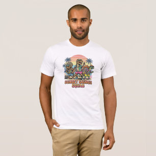 Retro Reptilklubb Rolig Vintage Dinosaurie Sommar T Shirt