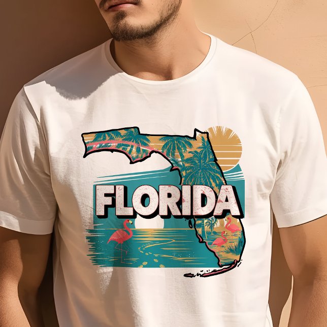 Retro Resa Ikonisk Florida Grafik T Shirt (Skapare uppladdad)