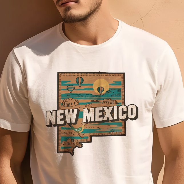 Retro Resa Ikonisk New Mexico Grafik T Shirt (Skapare uppladdad)