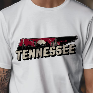 Retro Resa Ikonisk Tennessee Grafik T Shirt