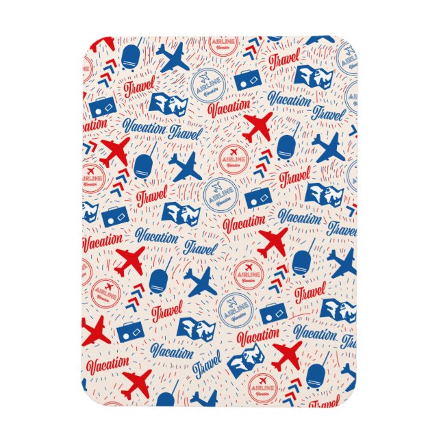 Retro-resa mönster. magnet (Vertikal)