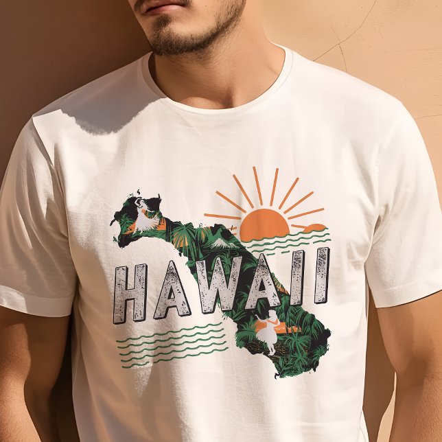 Retro Resemärke för Hawaii Grafisk T Shirt (Skapare uppladdad)
