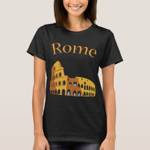 Retro Resemårtor med Rom Colosseum Italien T Shirt