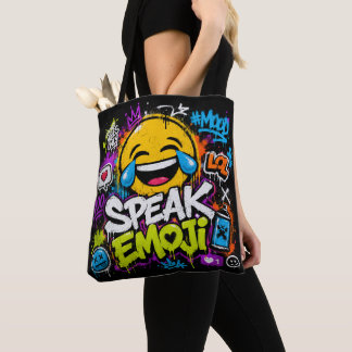 Retro reseväskemoji återanvändbar shoppingväska tygkasse