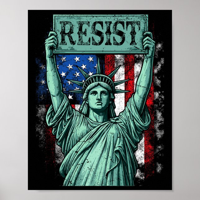 Retro Resist Not My President Anti-trump  Poster (Framsidan)