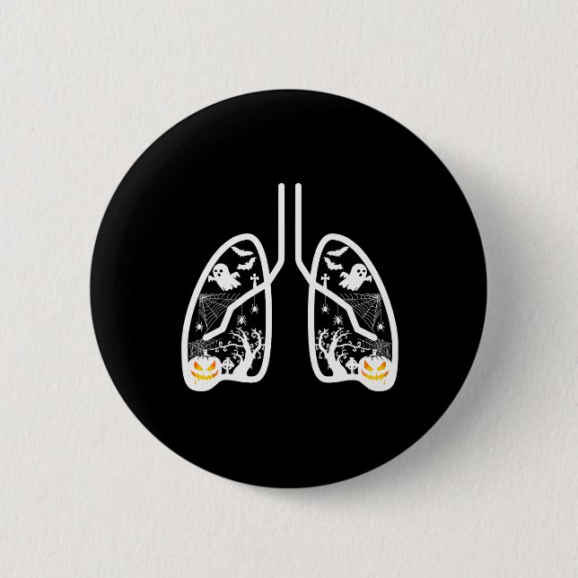 Retro respiratorisk terapi Rt Lung Ghost Pumpkin Knapp (Framsida)