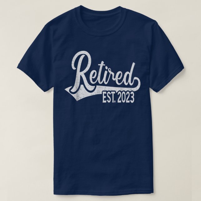 Retro Retired Est T Shirt (Design framsida)