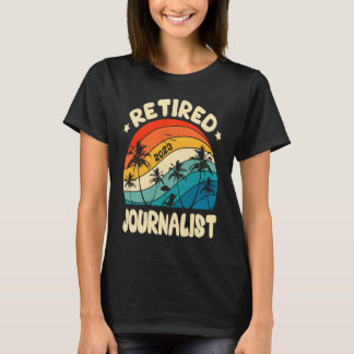 Retro Retired Journalist Vintage Retirement Worked T Shirt