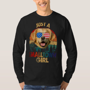 Retro Retriever Hund Bara en liten kvinnlig flicka T Shirt