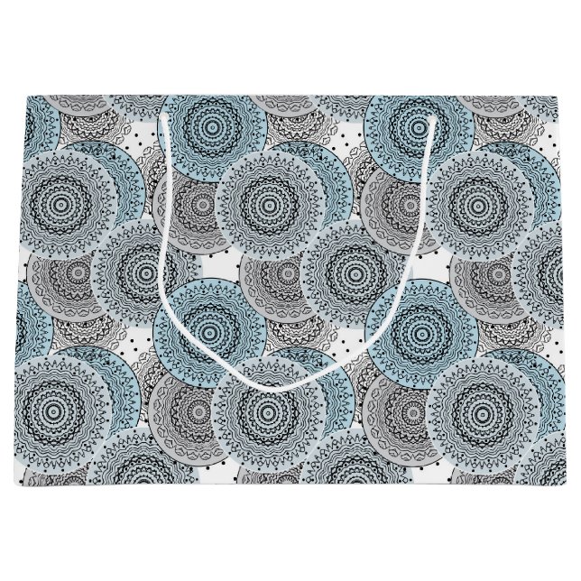 Retro, retromönster, blått och grått, elegant (Framsidan)