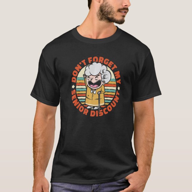 Retro Retrött Pension Glöm inte min förste D T Shirt (Framsida)