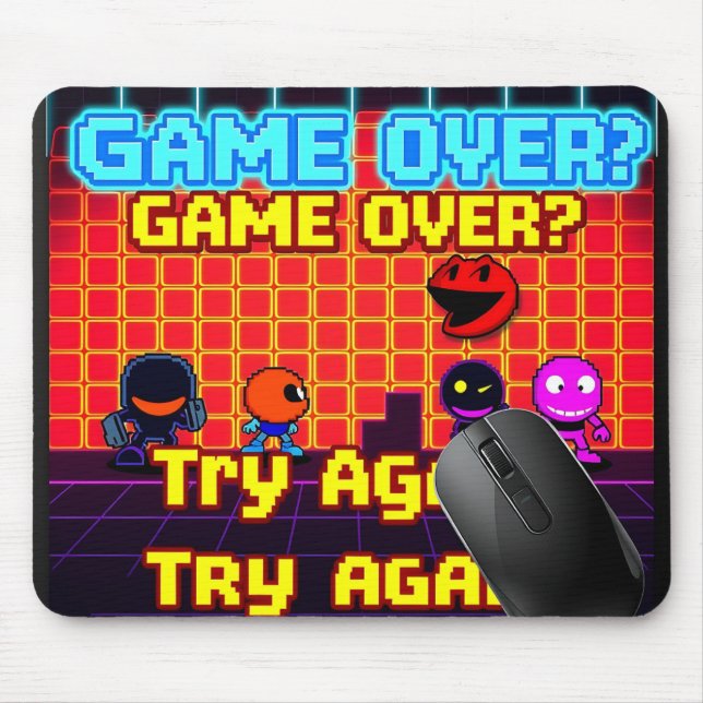 Retro Revival Pixel Art Gaming Mouse Pad - Relive Musmatta (Framsidan)
