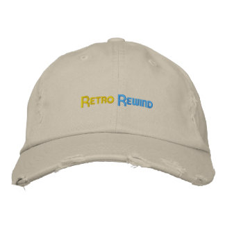 Retro Rewind Distress stil Hat Broderad Keps