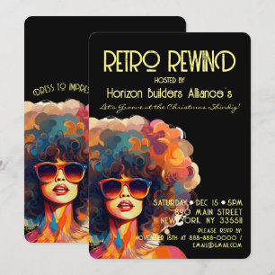 Retro Rewind-inbjudan till julfest
