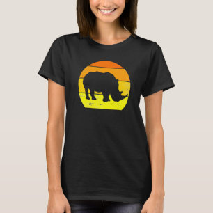 Retro Rhino Vintage Rhino Silhouette Animal 60s 7 T Shirt