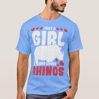 Retro Rhinoceros är bara en flicka som Kärlek Rhin T Shirt