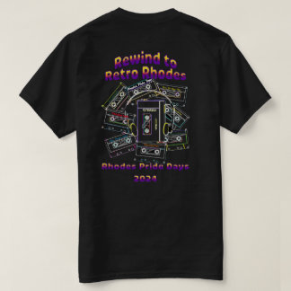 Retro Rhodes Pride Days Blanda bandtröskel T Shirt
