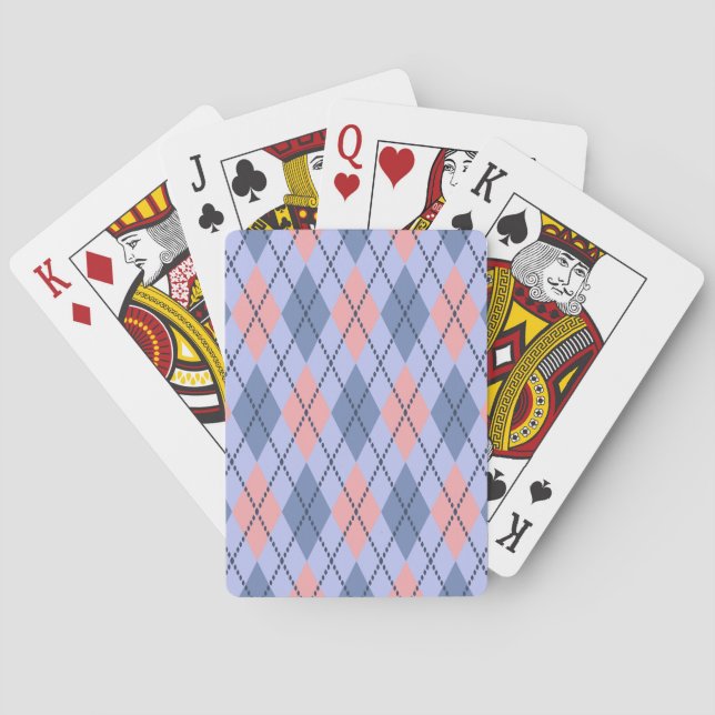 Retro Rhombi mönster. Casinokort (Baksidan)