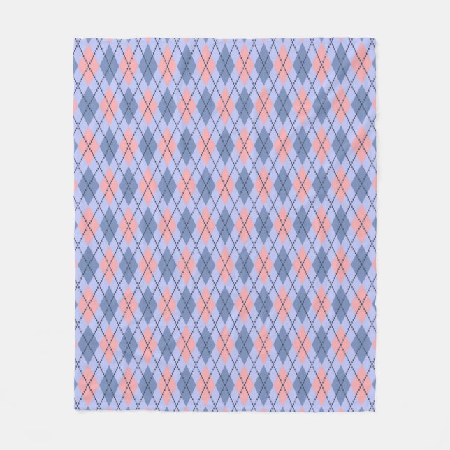 Retro Rhombi mönster. Fleecefilt (Framsidan)
