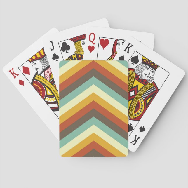 Retro Rhythm Chevron Casinokort (Baksidan)