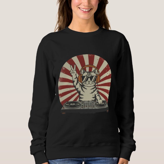 Retro Rhythm: The Meow-Mix Master T Shirt (Framsida)