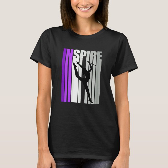 Retro Rhythmic Gymnastics Girl Inspire Inspiring S T Shirt (Framsida)