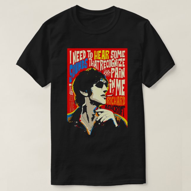 Retro Richard Art Ashcroft Coola Graphic Gift T Shirt (Design framsida)