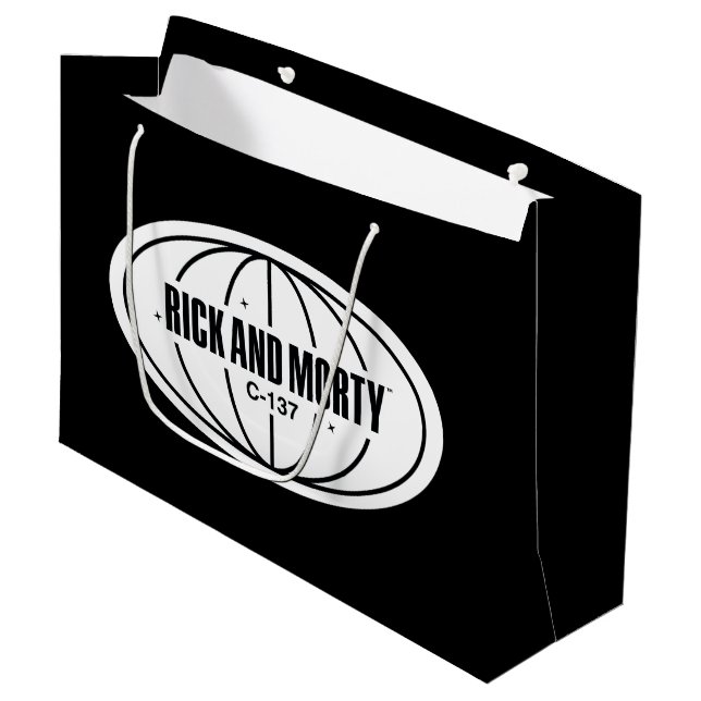 Retro Rick och Morty C-137 Dimension Badge (Framsidan Vinklad)