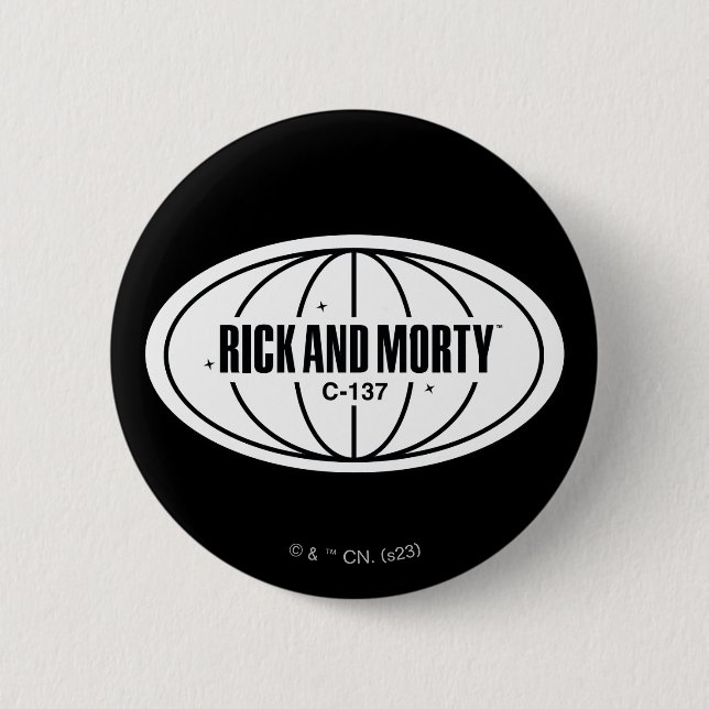 Retro Rick och Morty C-137 Dimension Badge Knapp (Framsida)