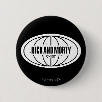 Retro Rick och Morty C-137 Dimension Badge